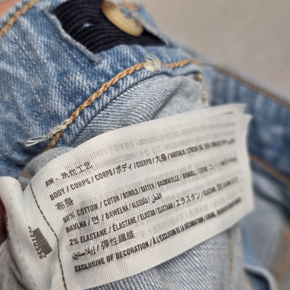 Abercrombie Kids High Rise Wide Leg Cargo Jeans - Light Wash - Youth Size 13/14 - Picture 7 of 7